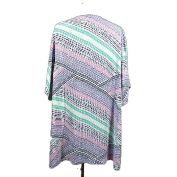 Chico's Rainbow Dots Easy Kimono Jacket Cover Cardigan Multi Color Size 2 = L - Picture 4 of 16